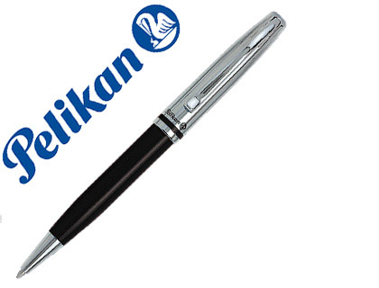 [90358] Roller pelikan metal jazz color cuerpo negro / plata escritura negra punto m