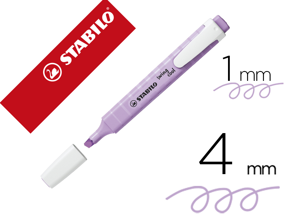 [89415] Rotulador stabilo fluorescente swing cool pastel violeta