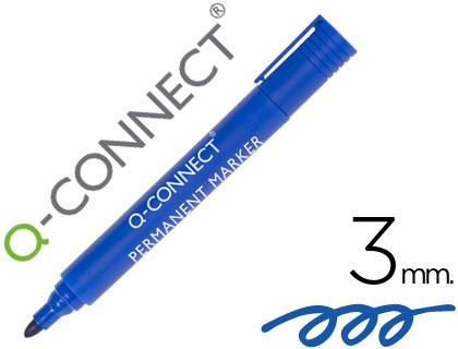 [78926] Rotulador q-connect marcador permanente azul punta redonda 3 mm