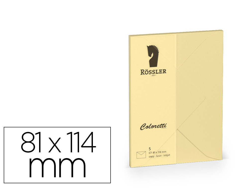 [167186] Sobre rossler coloretti c7 color marron arena 81x114 mm pack de 5 unidades