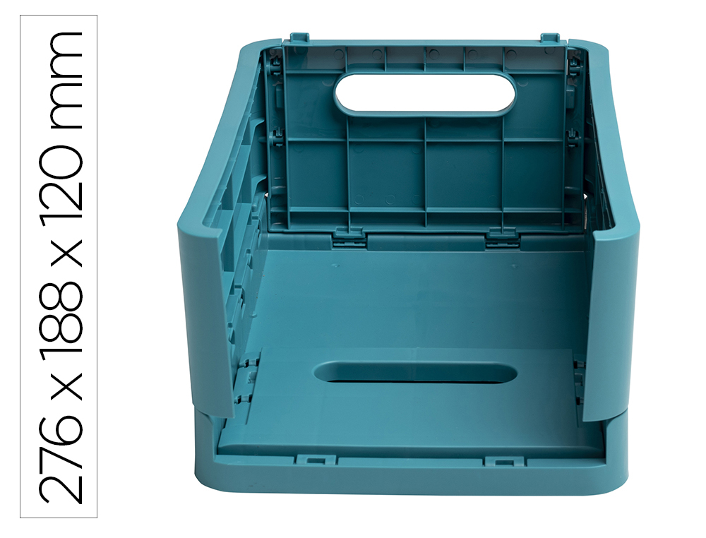 [171677] Caja plegable exacompta midi skandi polipropileno reciclado color azul pacifico 276x188x120 mm