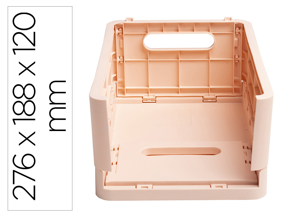 [171676] Caja plegable exacompta midi skandi polipropileno reciclado color nude 276x188x120 mm