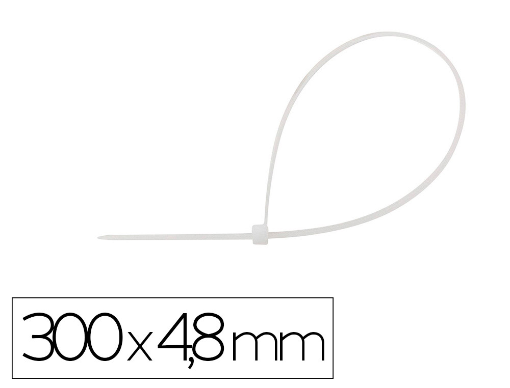 [170698] Brida q-connect color blanco 300x4,8 mm bolsa de 100 unidades