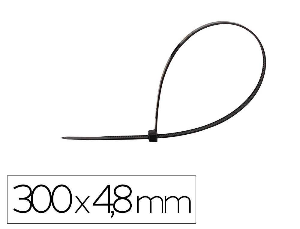 [170696] Brida q-connect color negro 300x4,8 mm bolsa de 100 unidades