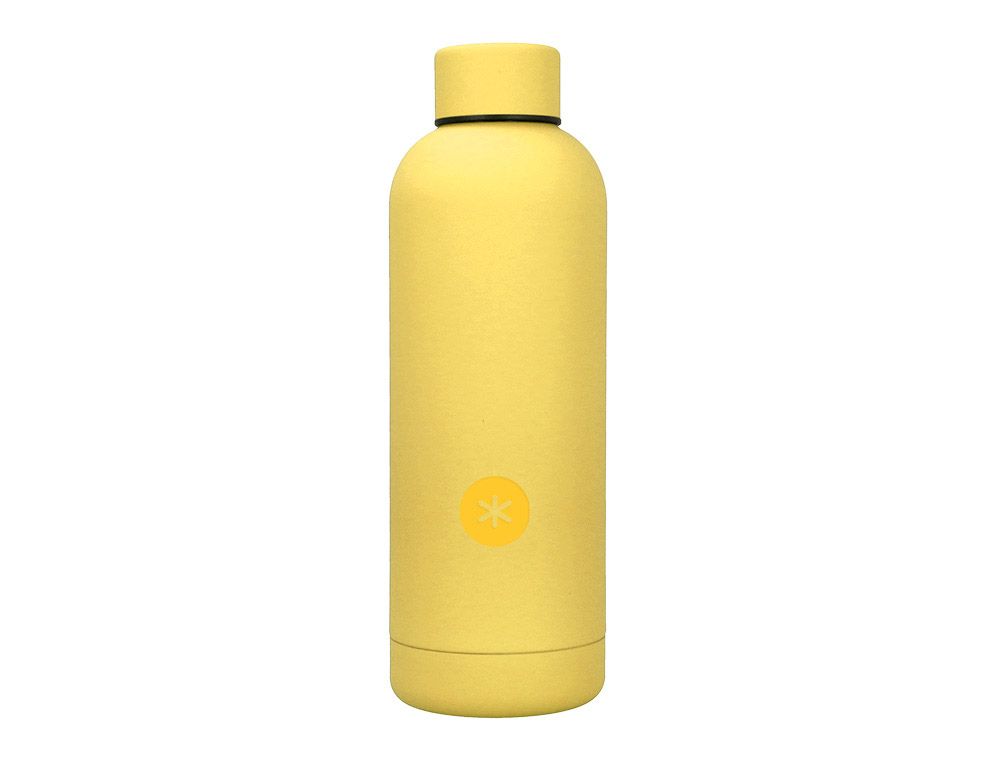 [169932] Botella portaliquidos antartik isotermica acero inoxidable libre de bpa color amarillo 500 ml