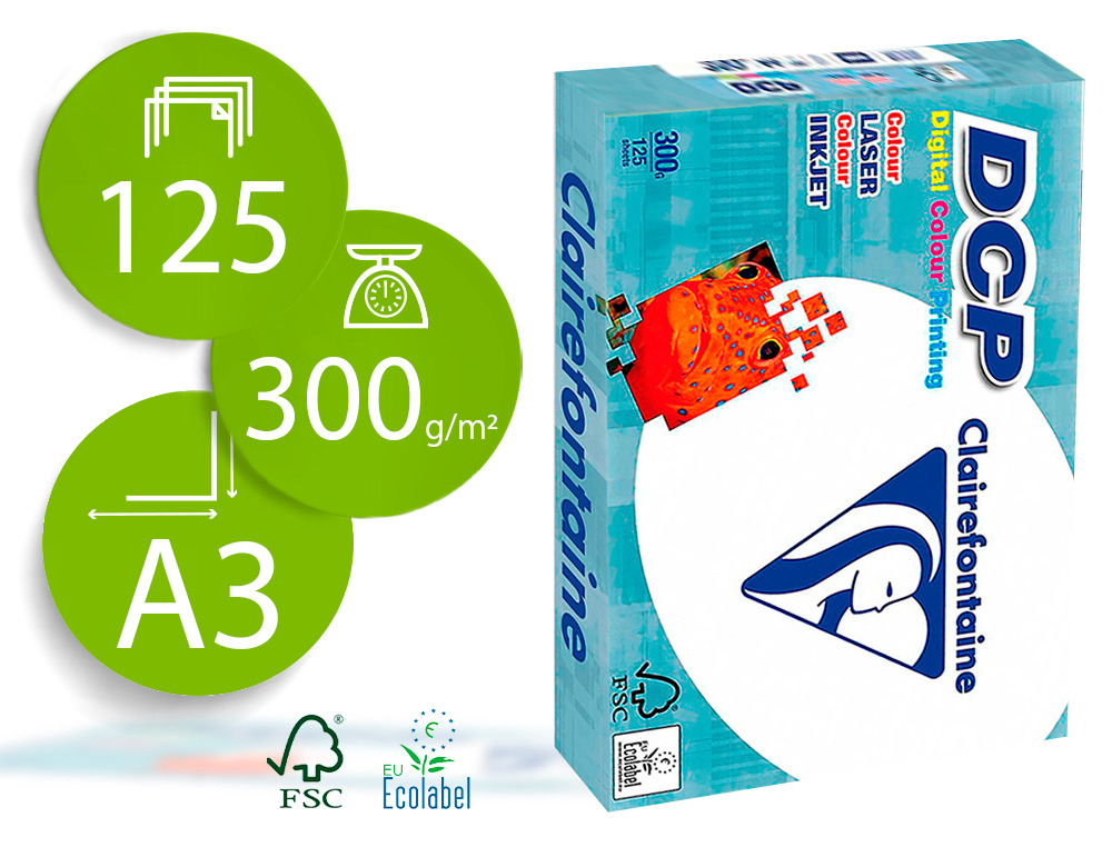 [72404] Papel fotocopiadora clairefontaine din a3 300 gramos paquete de 125 hojas