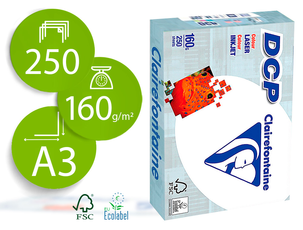 [72171] Papel fotocopiadora clairefontaine din a3 160 gramos paquete de 250 hojas
