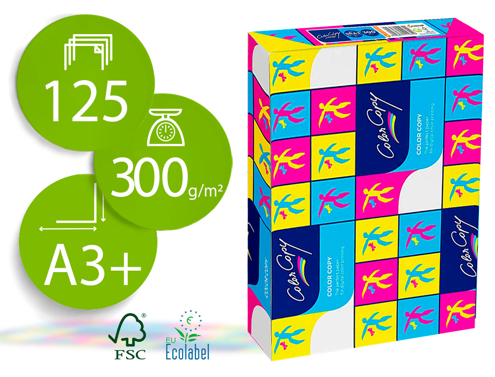 [48768] Papel fotocopiadora color copy 320x450 mm sra3 300 gr paquete de 125 hojas