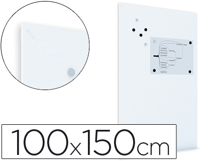 [57044] Pizarra rocada magnetica blanca con sistema ski whiteboard 100x150 cm