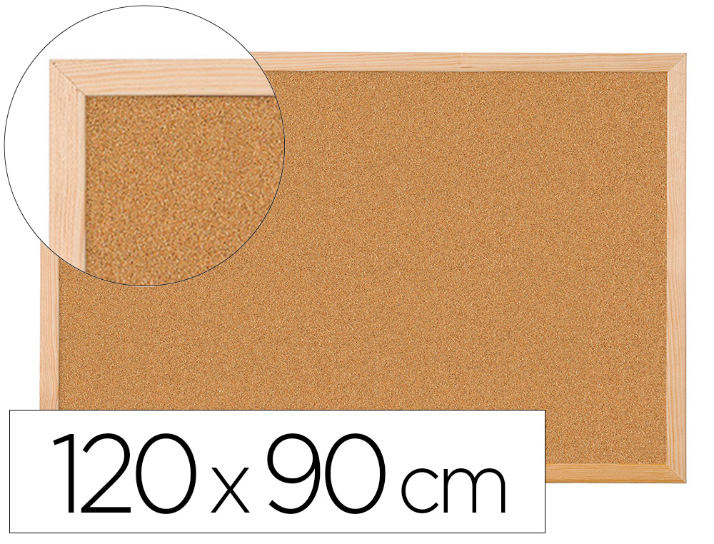 [26220] Pizarra corcho q-connect 120x90 cm marco de madera