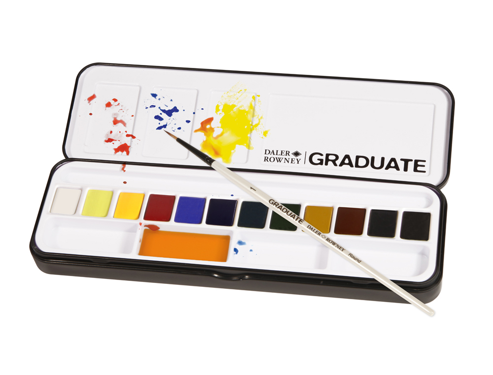 [170974] Acuarela daler rowney graduate caja metal de 12 unidades colores surtidos