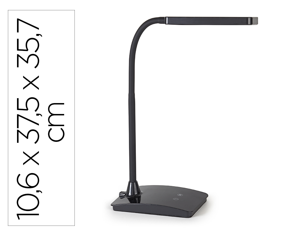 [171833] Lampara de escritorio maul led pearly tres niveles intensidad color negro 106x375x357 mm