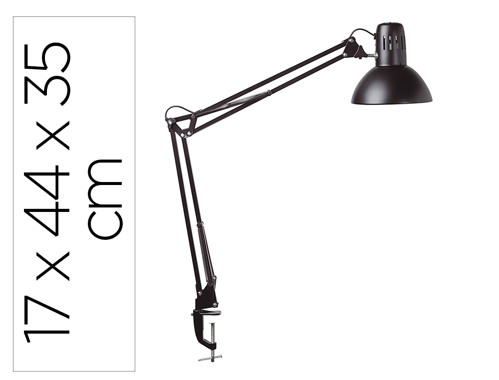 [171829] Lampara de escritorio maul study con pinza color negro 170x440x350 mm