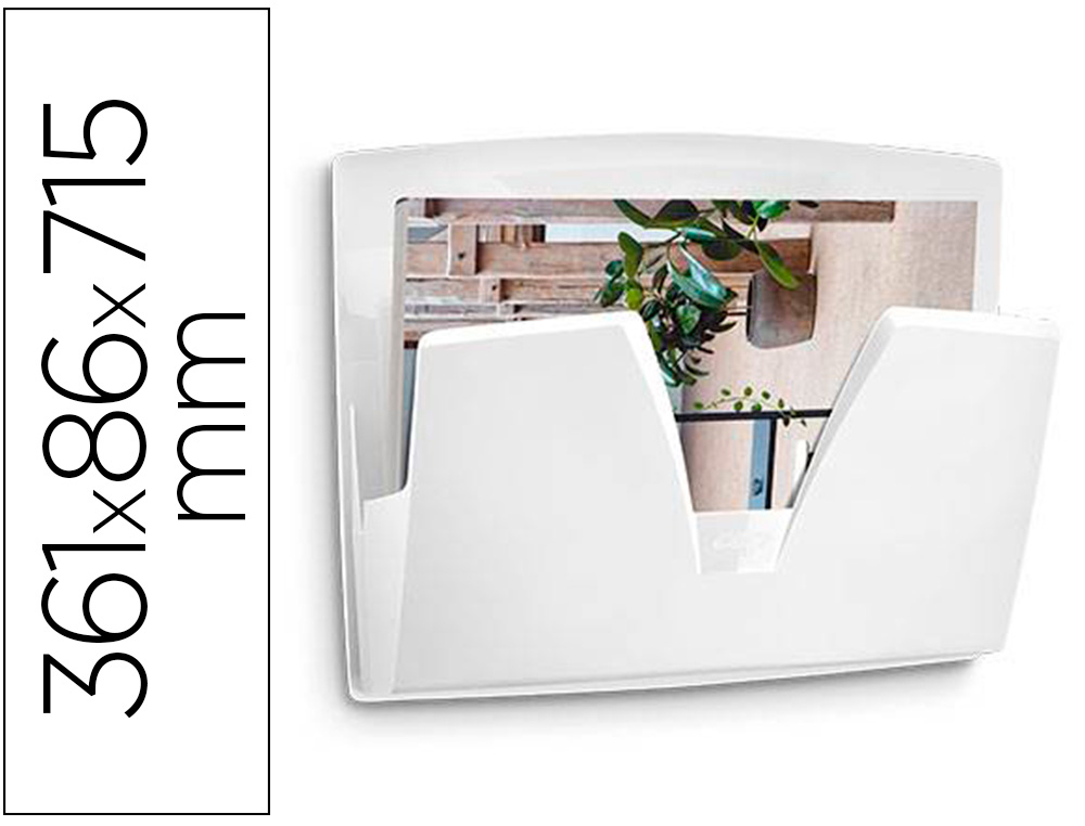 [163352] Expositor mural cep protect antibacteriano plastico color blanco 361x86x270 mm