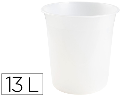 [156304] Papelera plastico q-connect transparente 13 litros 275x285 mm