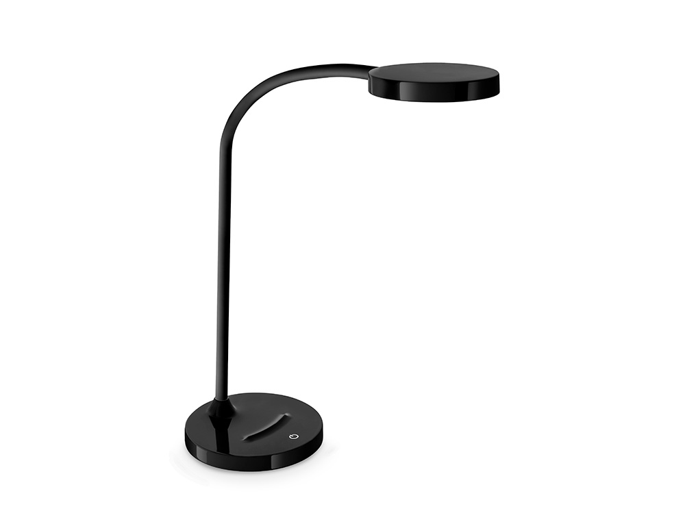 [155780] Lampara de oficina cep flex plastico led de 4w brazo flexible tactil color negro 160x600 mm