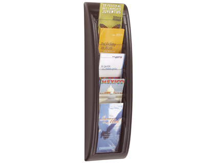 [36339] Expositor mural paperflow postales a6 negro 5 casillas 650x181x95 mm