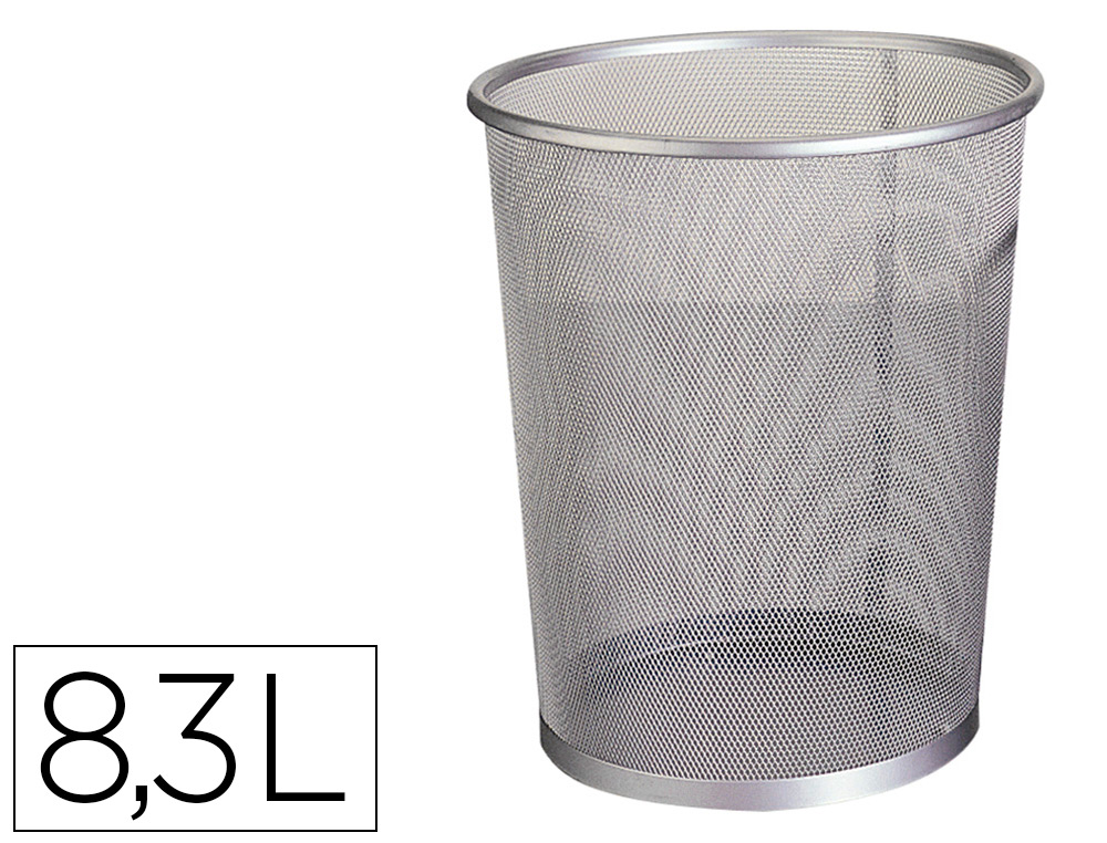 [29623] Papelera metalica q-connect rejilla gris 190x260x235 mm