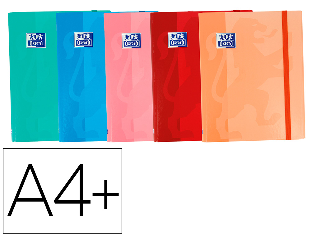 [None] Carpeta de gomas oxford school din a4+ con solapas tapa extradura colores tendencias surtido