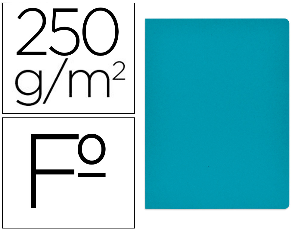 [None] Subcarpeta cartulina gio simple intenso folio azul 250g/m2