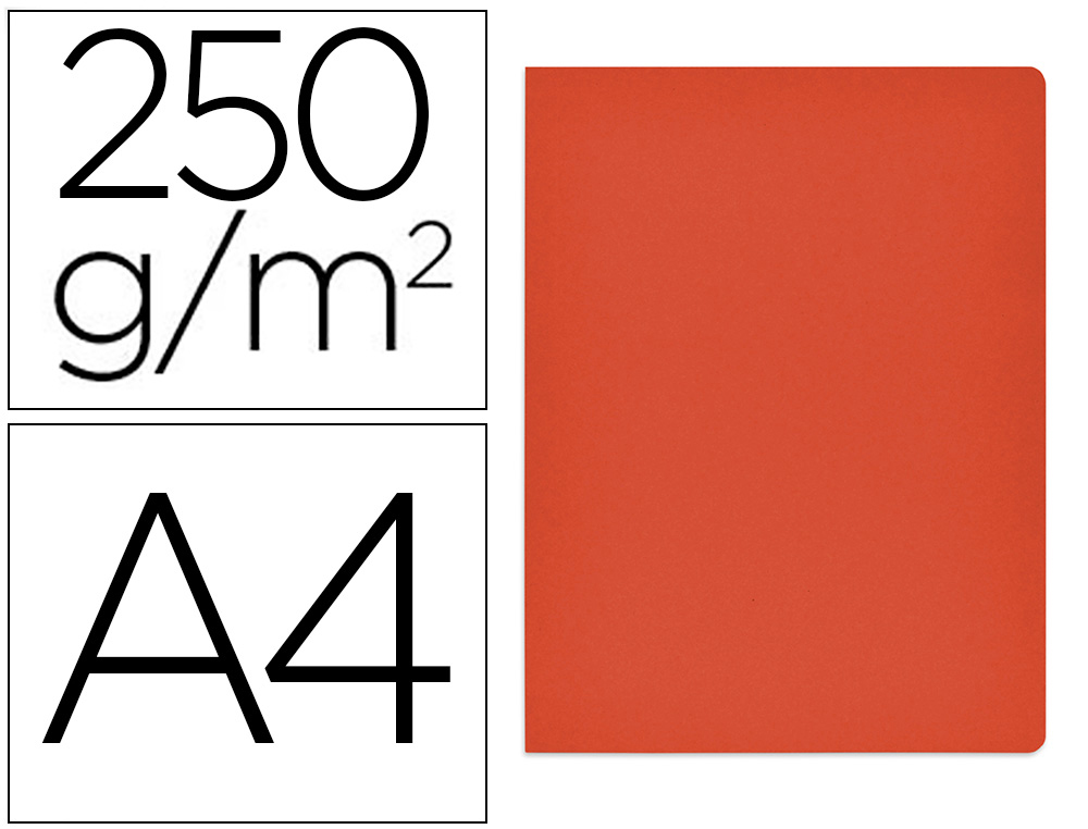 [None] Subcarpeta cartulina gio simple intenso din a4 rojo 250g/m2