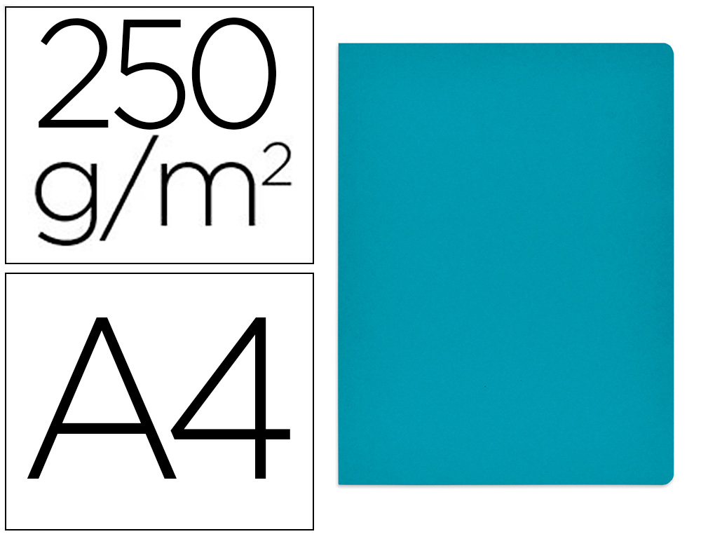 [None] Subcarpeta cartulina gio simple intenso din a4 azul 250g/m2