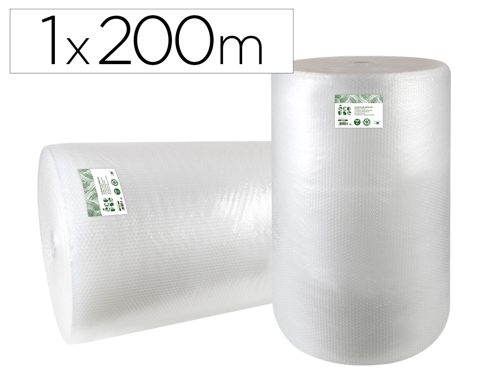 [10419] Plastico burbuja liderpapel ecouse 1x200m 30% de plastico reciclado