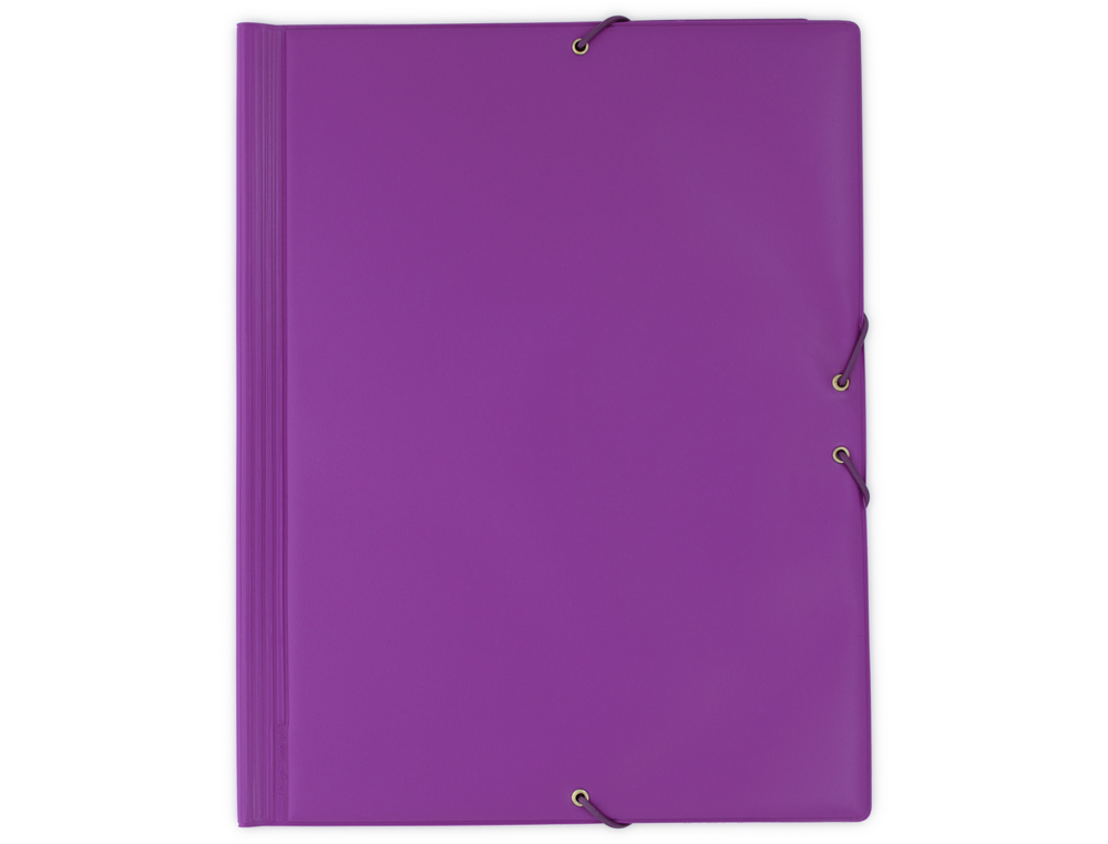 [None] Carpeta goma grafoplas folio forrada 3 solapas pvc violeta