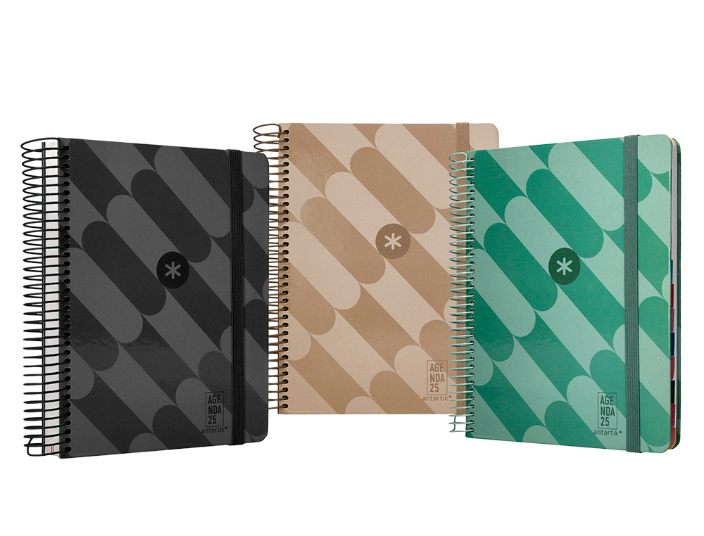 [170549] Agenda espiral antartik pattern a5+ 2025 dia pagina colores surtidos papel 80 gr