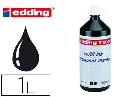 [67750] Tinta rotulador edding t-1000 negro bote 1 litro