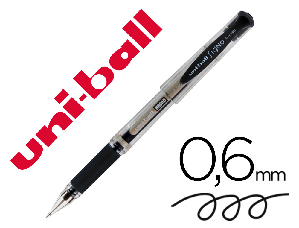 [59078] Boligrafo uni-ball um-153 signo broad negro 1 mm tinta gel