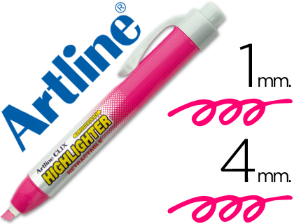 [46154] Rotulador artline clix fluorescente ek-63 rosa punta biselada 4 mm