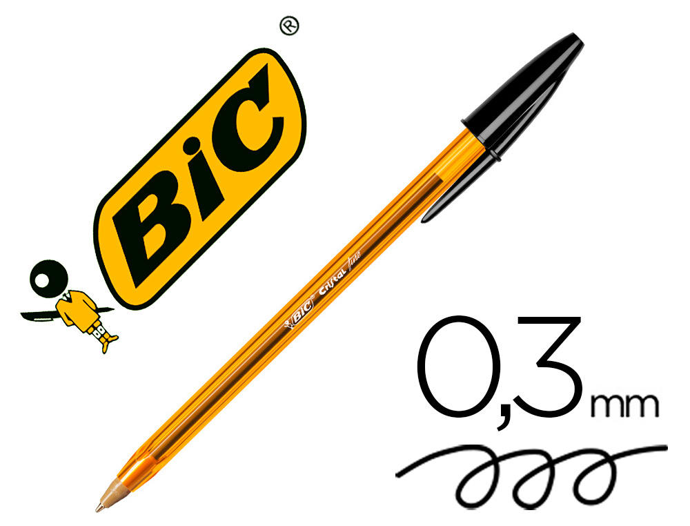 [44325] Boligrafo bic cristal punta fina negro