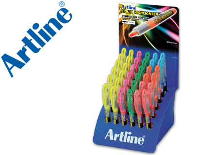 [38030] Rotulador artline fluorescente ek-640 punta biselada -expositor de 36 unidades