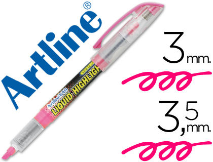 [38026] Rotulador artline fluorescente ek-640 rosa punta biselada