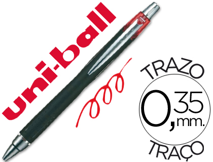 [36309] Boligrafo uni-ball jetstream sxn-210 retractil tinta hibrida color rojo