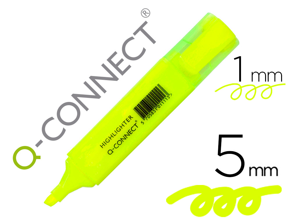 [21768] Rotulador q-connect fluorescente amarillo punta biselada