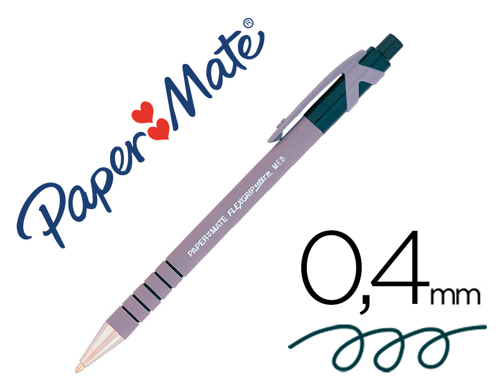 [21305] Boligrafo flexgrip retractil negro