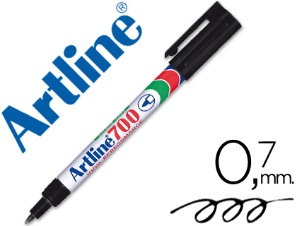[14201] Rotulador artline marcador permanente ek-700 negro punta redonda 0.7 mm papel metal y cristal