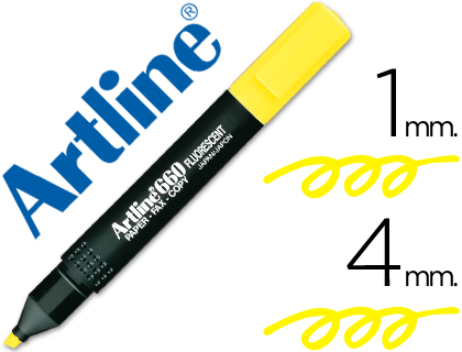 [10915] Rotulador artline fluorescente ek-660 amarillo punta biselada