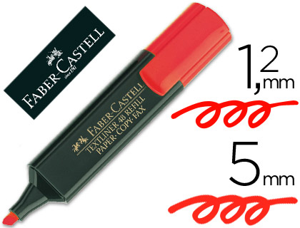 [9609] Rotulador faber fluorescente 48-21 rojo