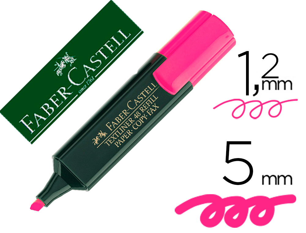 [9608] Rotulador faber fluorescente 48-28 rosa