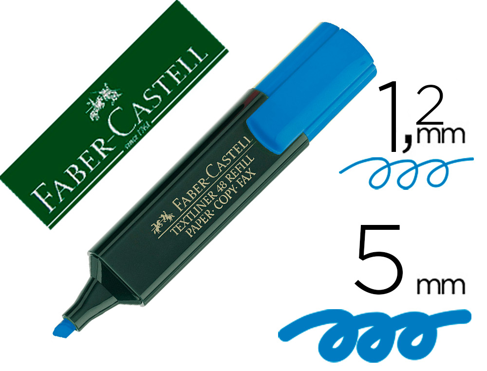 [9607] Rotulador faber fluorescente 48-51 azul