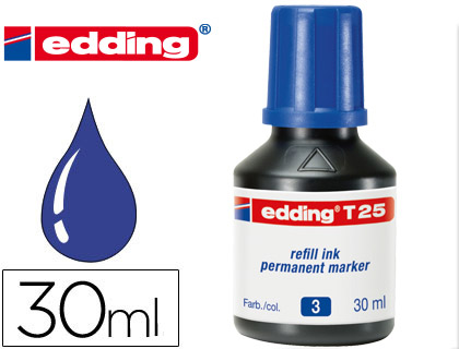 [8042] Tinta rotulador edding t-25 azul bote 30 ml