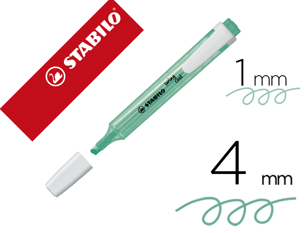 [89410] Rotulador stabilo fluorescente swing cool turquesa