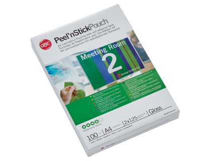 [240687] Bolsa de plastificar gbc din a4 2x125 micras autoadhesiva caja de 100 unidades