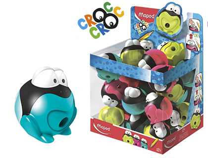 [151832] Sacapuntas maped plastico croc croc signal con deposito 1 uso colores surtidos