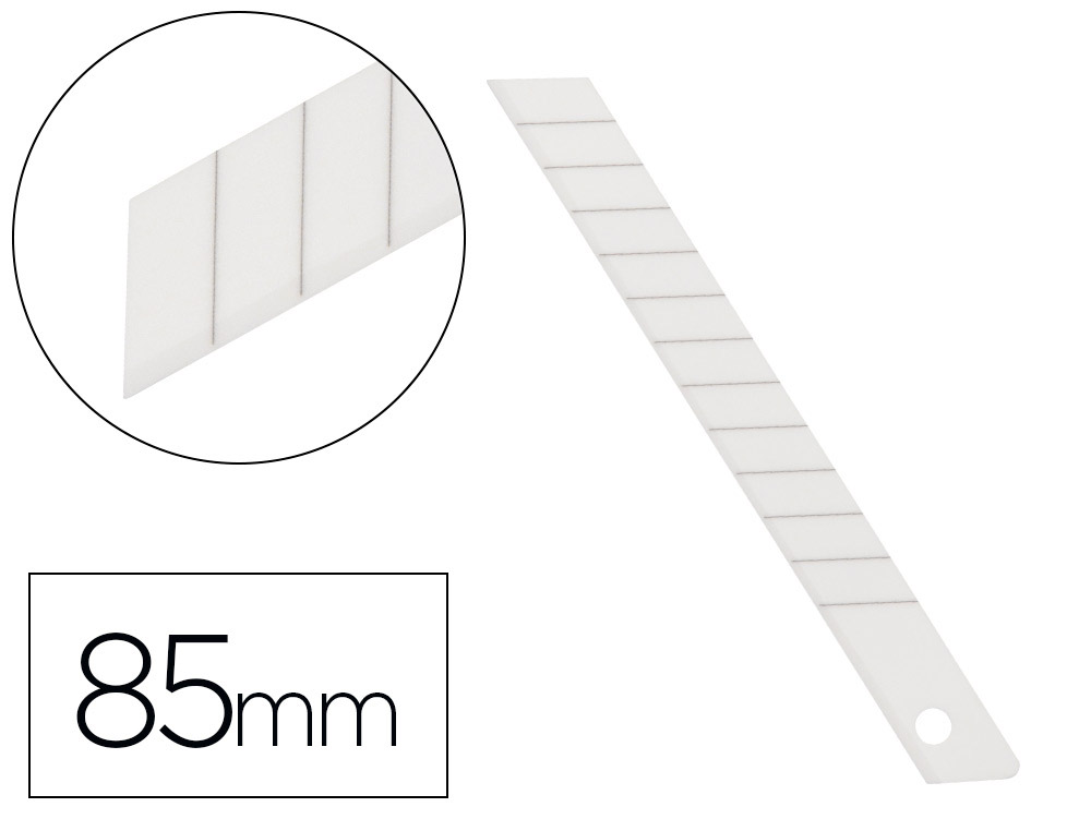 [169924] Repuesto cuter q-connect metalico estrecho para modelo kf14388 cuchilla ceramica 9 mm blister 6 unidades