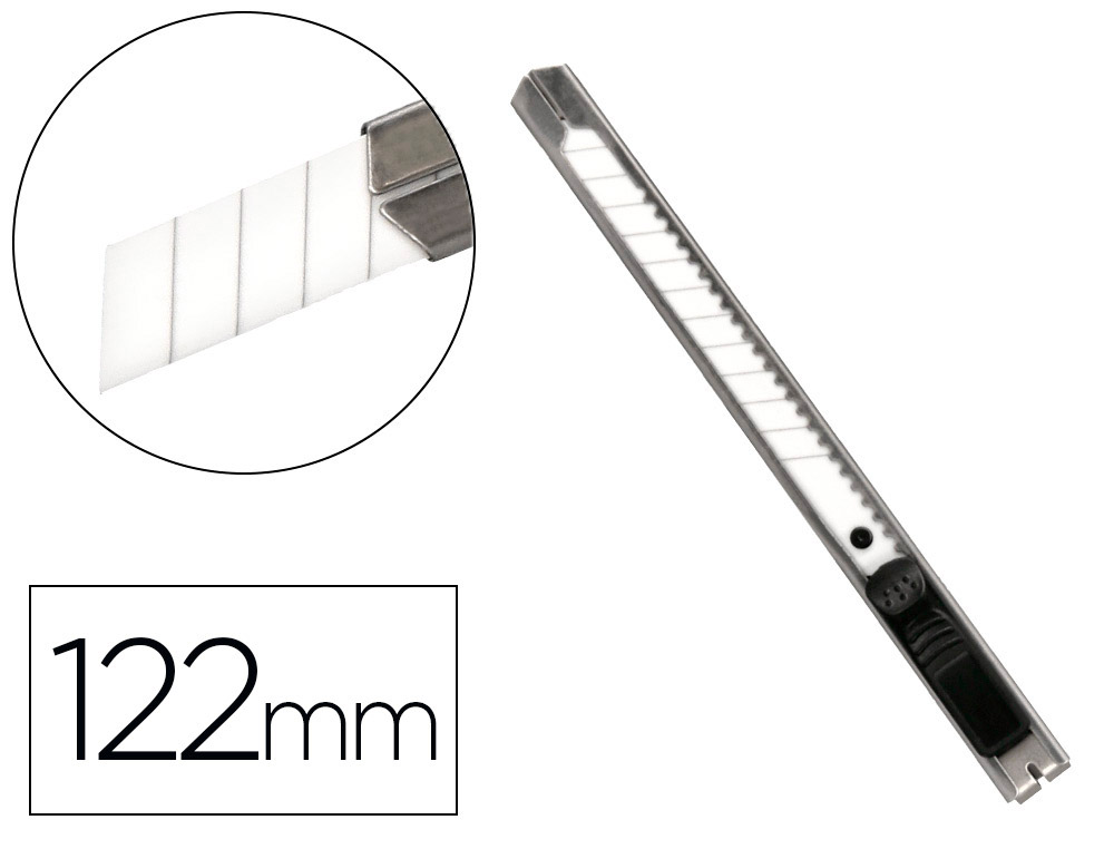 [169922] Cuter q-connect metalico estrecho cuchilla ceramica 9 mm xd-c18 con clip blister 1 unidad