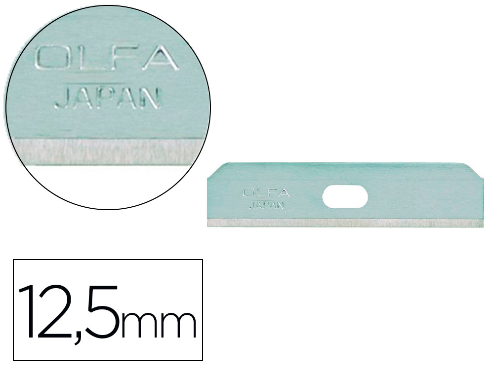 [154300] Repuesto cuter olfa ancho 12,5 mm blister de 10 unidades para cuter seguridad sk-7